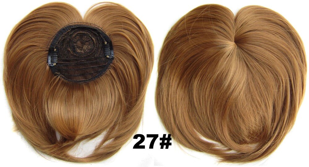 Clip in on synthetic top closure hair fringe head skin hair bang B7 18 colours available 4pcs/lots