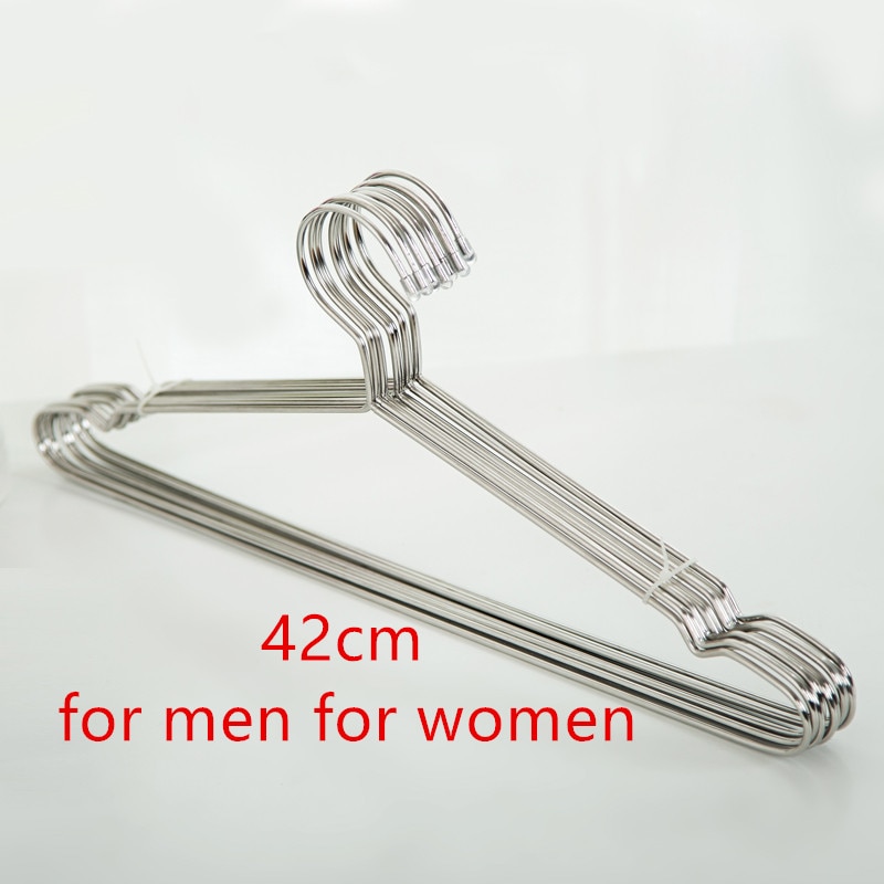 20 stk/parti 42cm rustfritt stål sterke metalltrådhengere, kleshenger, standard kleshengere, kleshenger