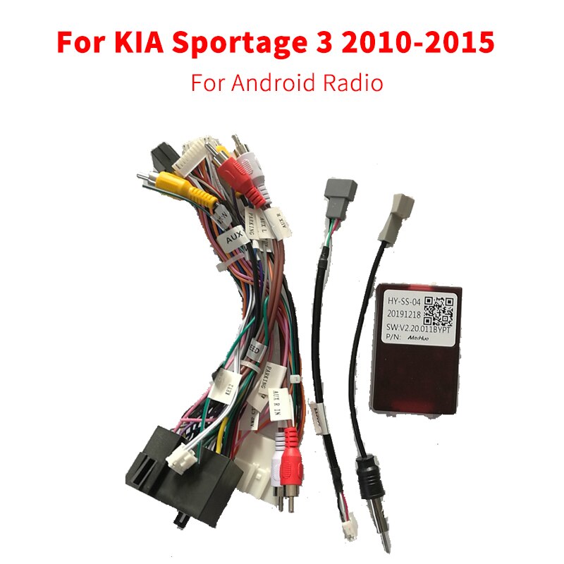 Accesorios para radio de coche Android, adaptador de arnés de cableado, Conector de 16 pines para KIA Sportage 3: cable with canbus
