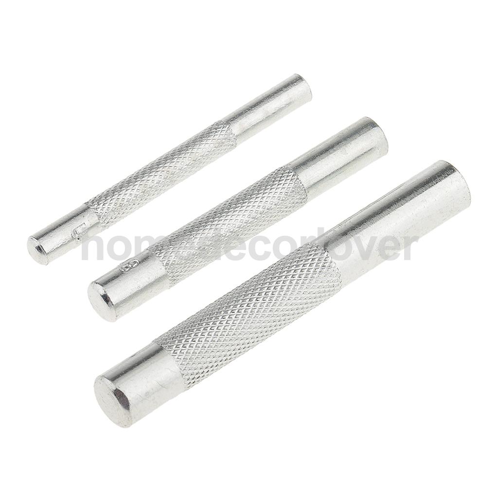 3pcs Die Punch Tools Snaps Fastener Punch Hole Tool for Rivet Button Install