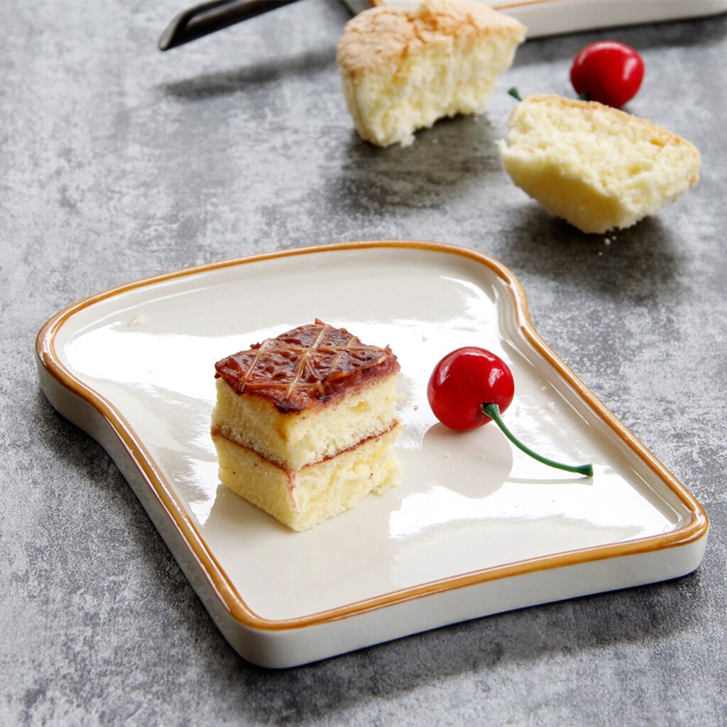 Ceramic Fruits Serving Tray - Cake Dessert Ice Cream Bread Snacks Steak Breakfast Dish Plate