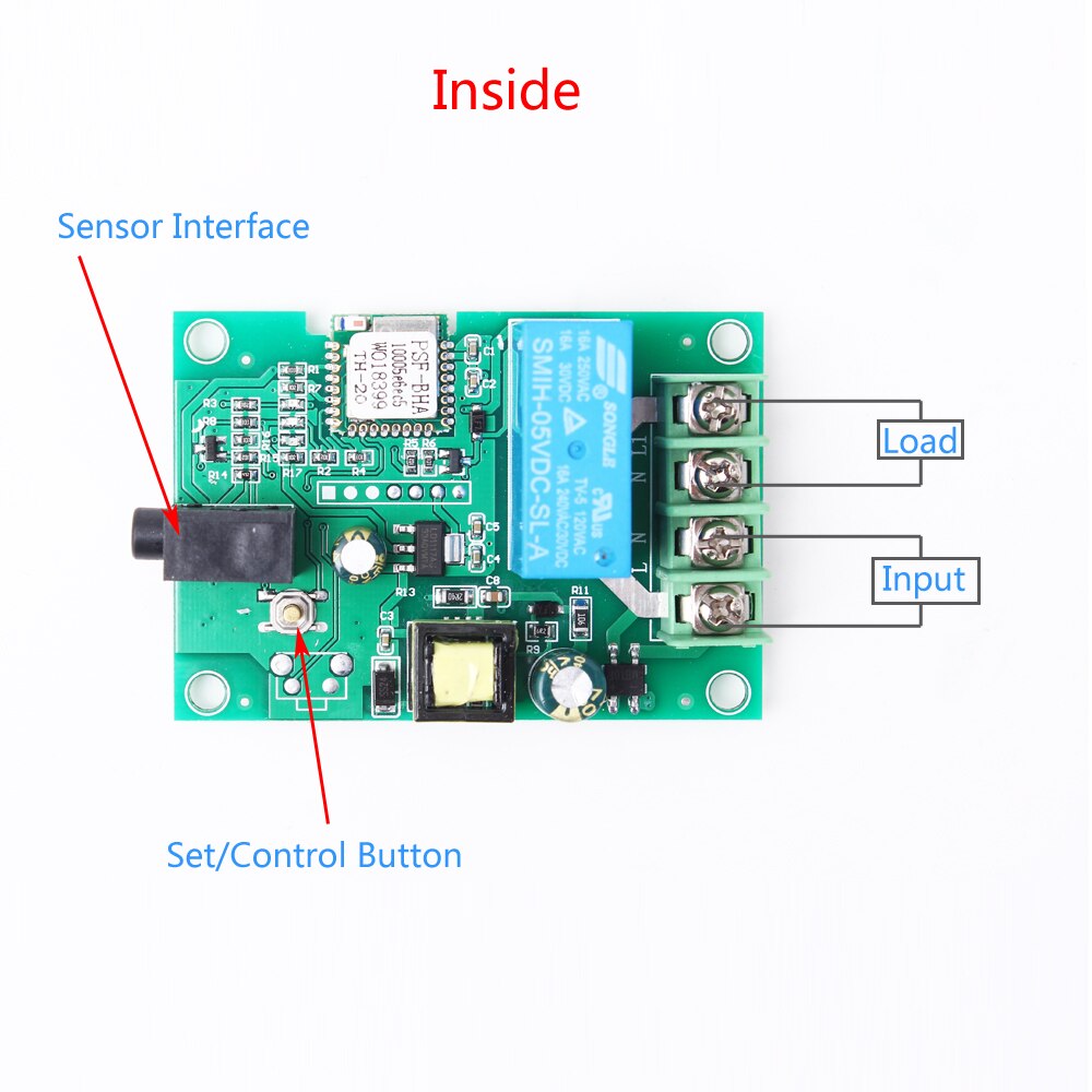 16A Wireless WIFI Intelligent Control Switch DS18B20 Temperature Monitor IoT for iPhone Android Temperature Controller