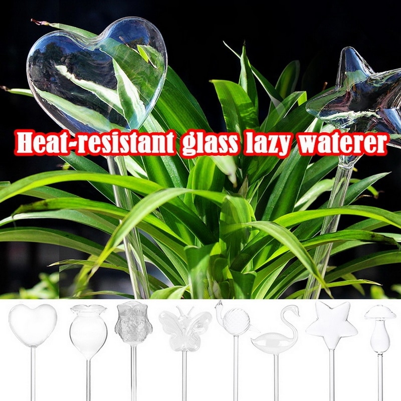 Cristal de agua para plantas autoriego de agua para plantas er, planta de vidrio portátil, flores, alimentador de agua, decoración de autoriego, latas de agua