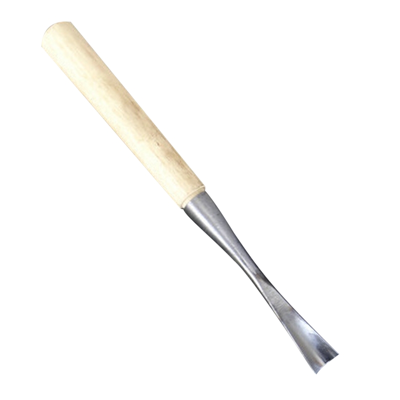 Durable 45 # Steel Deep Round Carving Chisel Engraving Tool for Root Carving Wood Carving