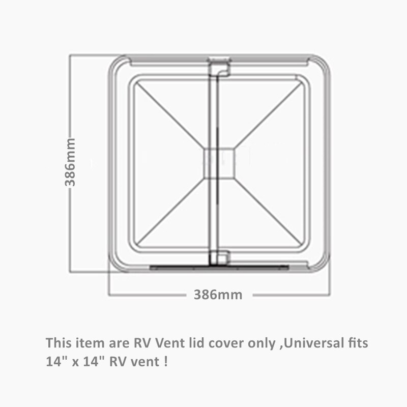 ALWAYSME Roof Air Vent Cover Lid Universal Fits 14X14 " RV Vent
