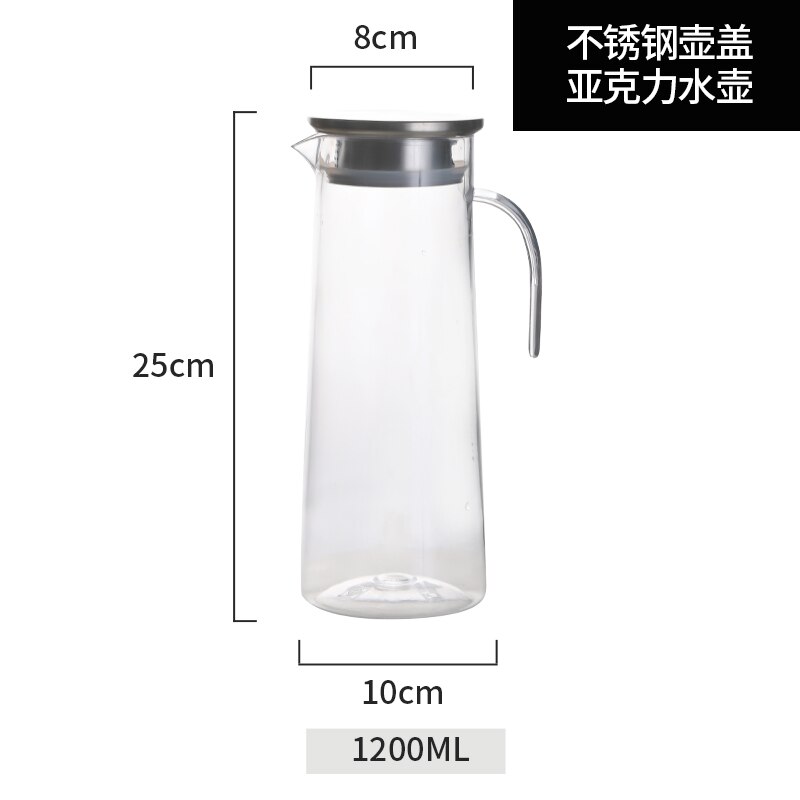 XINCHEN 1.2L Acrylic Kettle with Handle Clear Fruit Juice Puer Kettle Office Home Tool Scented Tea Kettle: 1200ml