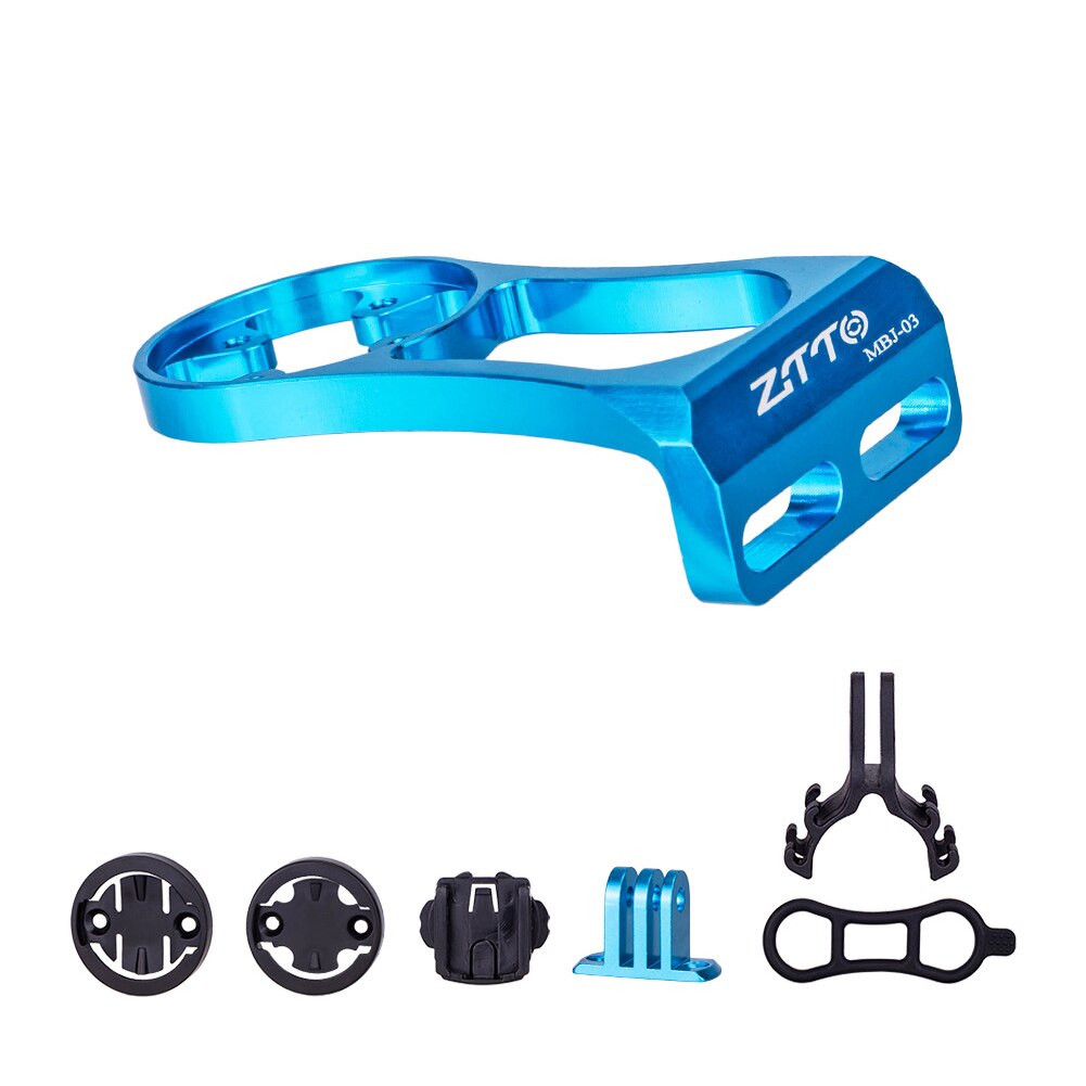 MTB Bike Speedometer Stem Mount Holder Bike Stopwatch Holder Bike Computer Extension Bracket for Garmin Bryton Cateye: Blue