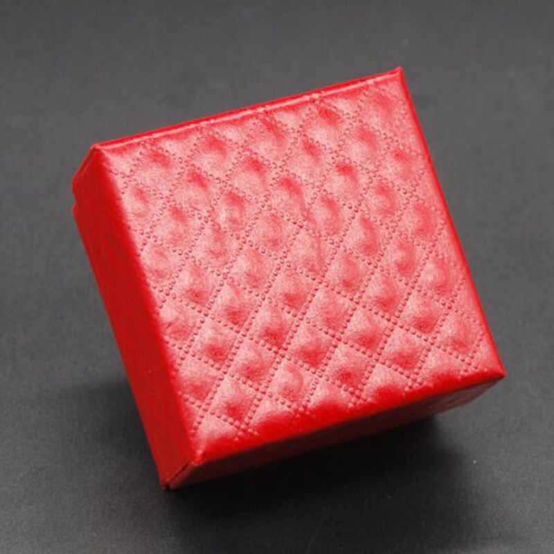 4 kleuren vierkante vorm sieraden doos oorbellen ringen geschenkdozen vierkante doos 5X5X3 cm