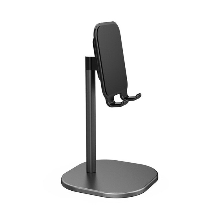 Multifunctionele Platte Telefoon Aluminium Telescopische Mobiele Telefoon Beugel Voor Tablet Pad Telefoon Houder Stand Universal Stand Yw #: black