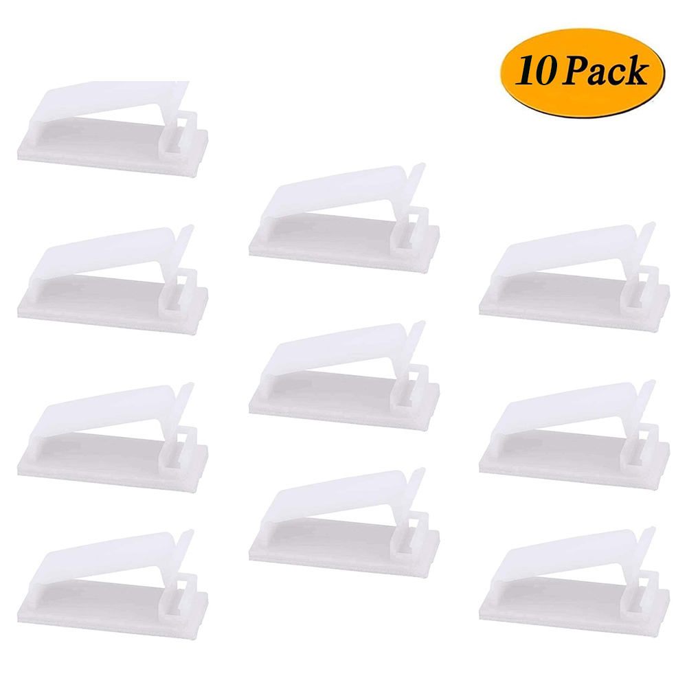 10/20/50Pcs Cable Organizer Self Adhesive Cable Clips USB Cable Management Clamp Car Home Wall Cord Holder Charging Wire Winder: grey