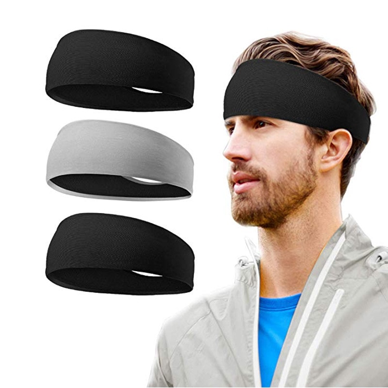Banda elástica para el sudor para hombre, banda para la cabeza elástica para deportes al aire libre, tenis, Yoga, gimnasio, banda para el sudor