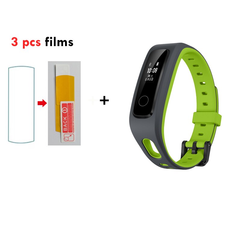 Original Huawei Honor Band 4 Laufende Clever-Armbinde Sport Band Schuhe Land Auswirkungen Schlaf Monitor 50m wasserdichte: 3 Stck Film Grün