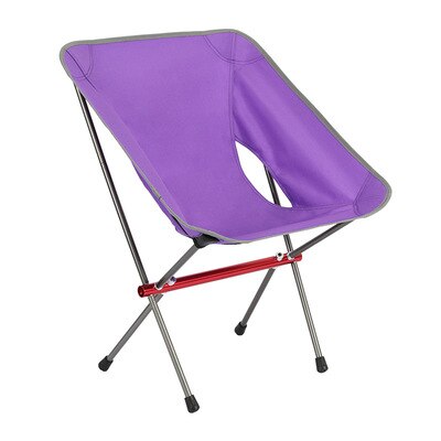 Ultralight Outdoor Opvouwbare Camping Stoel Picknick Wandelen Rugzak Opvouwbare Strand Maan Stoel Vissen Draagbare Stoel: Purple