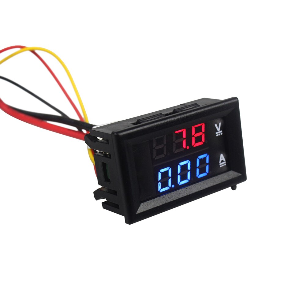 LED display Digital Voltmeter Ammeter DC 100V 10A Blue Red Amp Dual Digital Volt Meter Current Gauge Car Current Monitor Tester: DC 100V 10A