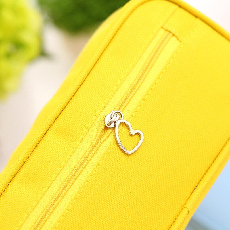 Estilo coreano Color caramelo breve lápiz caso multifunción papelería bolsa organizadora para almacenamiento Fuente de la escuela Escolar Papelaria