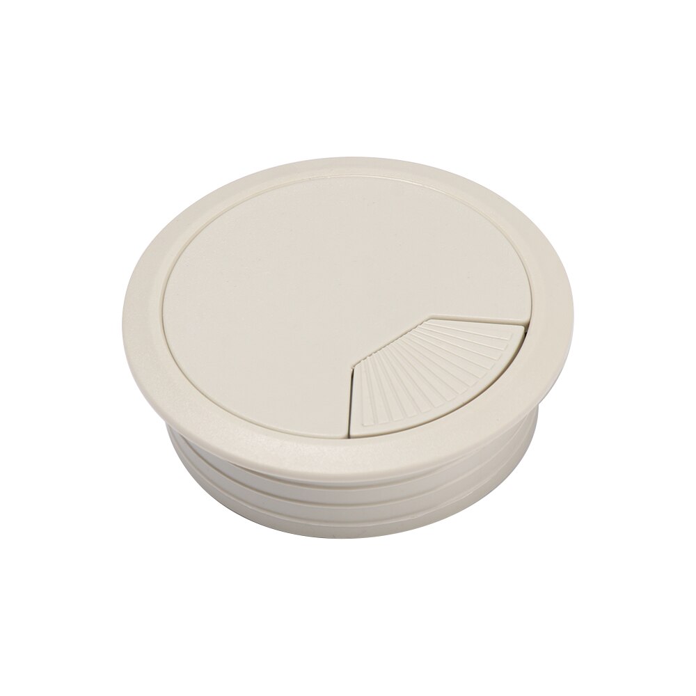1PC 60/80mm Desk Table Plastic Cable Hole Cover PC Computer Desk Round Wire Tidy Grommet Cable Organizer: Gray / 80mm