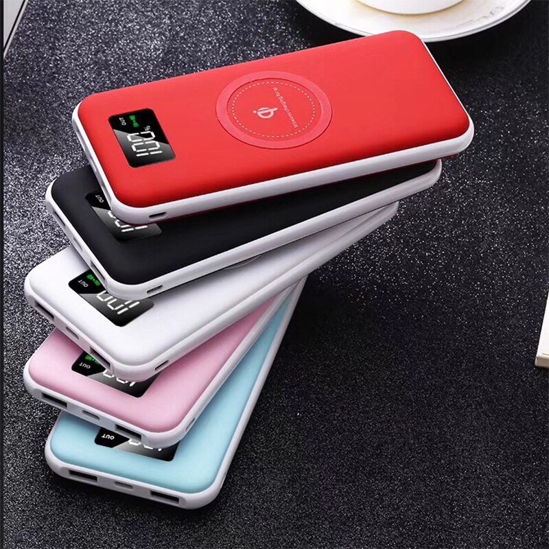 10000mAh QI Wireless Charger Power Bank For iPhone 11 pro Xiaomi Mi Poverbank External Battery Fast Wireless Charging Powerbank