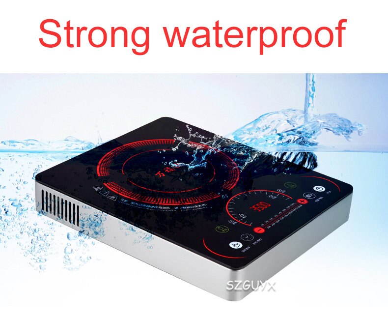 220V Commercial Induction cooker fire boiler Waterproof Black Crystal Plate Stove High-power Cooktop Burner