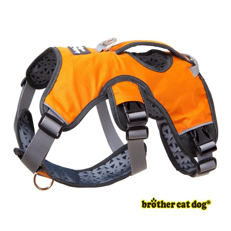 Hond Harnas Voor Honden Vest Sterke Reflecterende Harnas Service Hond Levert Accessoires Gewatteerde Verstelbare Veiligheid Vehicular Lood: orange / L  69-81cm chest