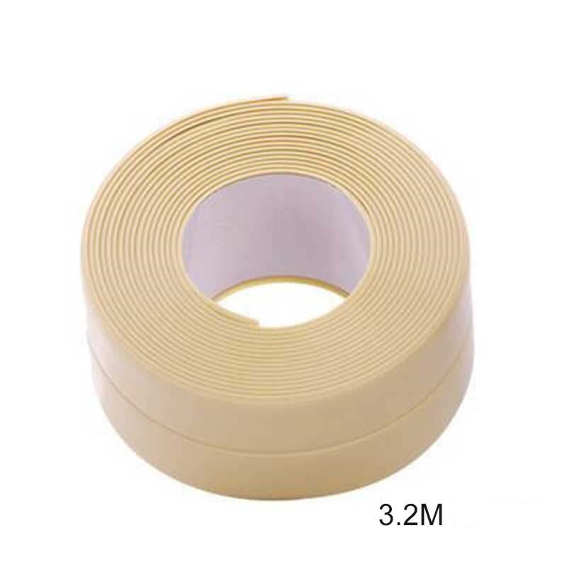 Keuken Muursticker Badkamer Tape Douche Wastafel Bad Afdichting Tape Strip Lijm Waterdichte Tape Wit Pvc Zelfklevende: Licht Geel / 22mm
