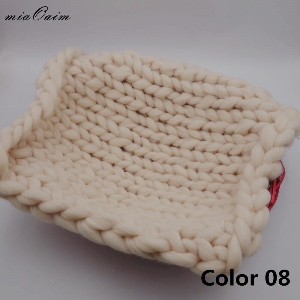 Couverture tricotée pour -né 2 pièces/lot | Couverture antichoc pour -né, accessoire Photo épais pour couverture de bébé, panier de remplissage, support pour photographie