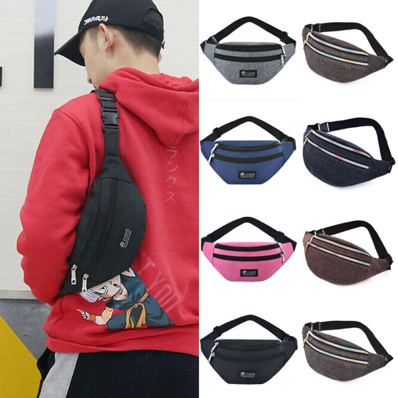 Unisex Vrouwen Mannen Jongens Meisjes Multifunctionele Toevallige Taille Verpakking Heuptas Reizen Hip Bum Bag Kleine Portemonnee Borst Pouch Borst tas