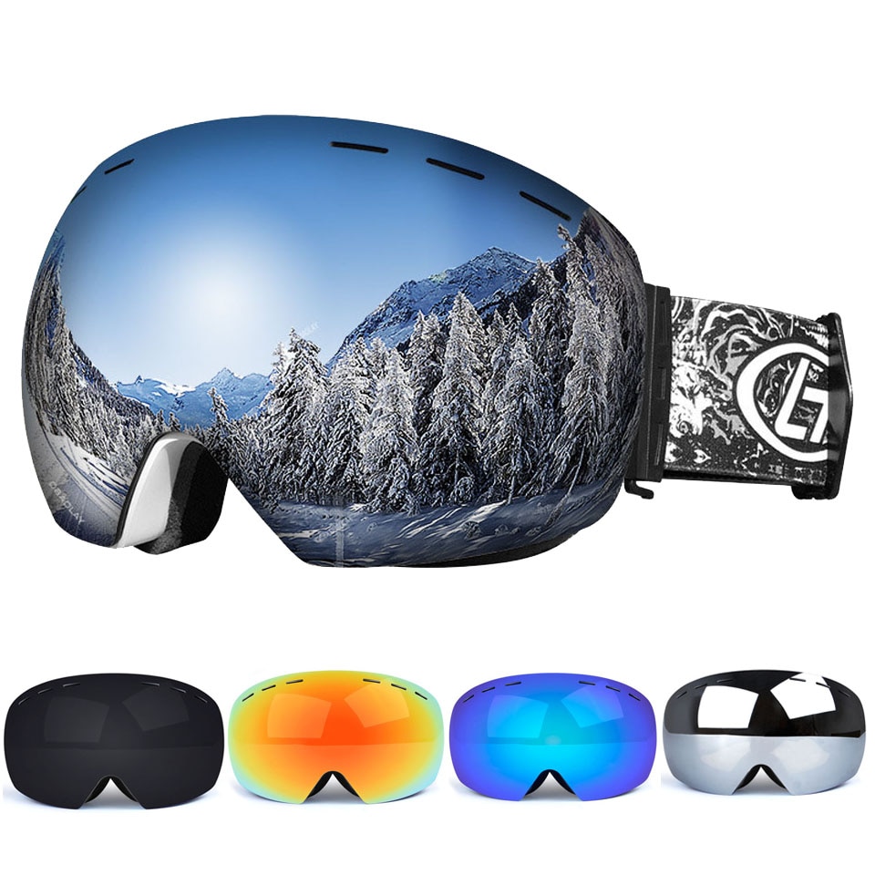 Skibril Dubbele Lagen Uv Anti-Fog Grote Ski Masker Bril Skiën Sneeuw Snowboard Bril Mannen Vrouwen Ski Brillen