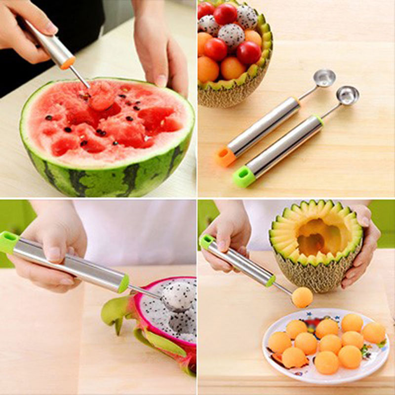 Fruit Bal Vleesmes Watermeloen Scoop Meloen Graver Fruit Bal voor Salade decoratie Ijs Lepel keuken accessoires