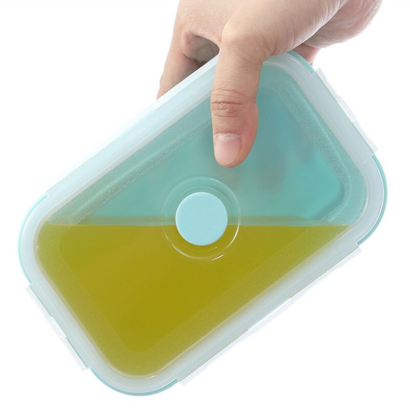 Silicone Lunch Box Foldable Food Storage Bento Box Bowl Food Container for Kid Microwave Portable Picnic Camping Outdoor Product