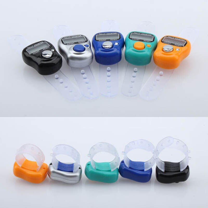 Electronic Digital Counter LCD Portable Hand Operated Tally for Kitchen Random Color PSEN999