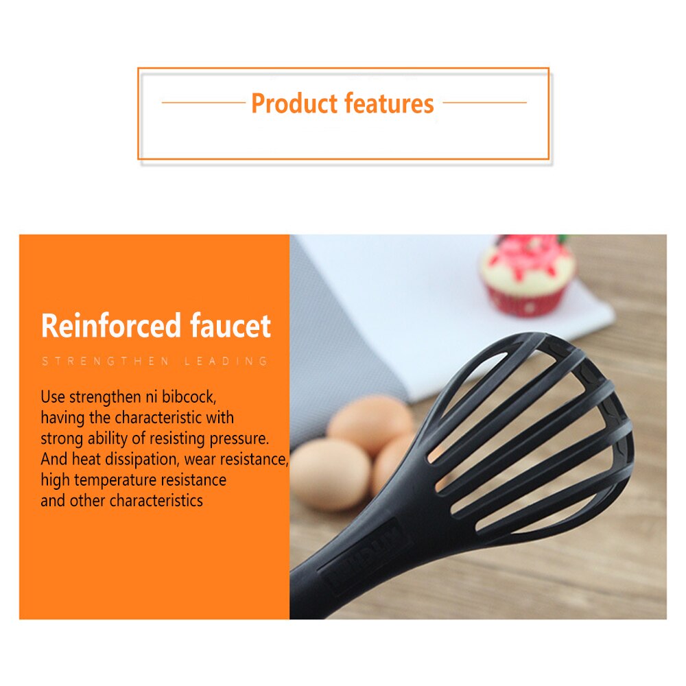 Batidor de huevos multifuncional, pinzas de nailon para alimentos, batidor Manual de huevos, Pasta, cuchara de espagueti, utensilio de cocina, mezclador, herramientas creativas para ensaladas,