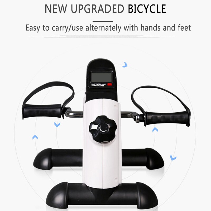 Hjem mini cykel lcd skærm ben træner rehabilitering maskine stepping fitness vægttab vægttab indendørs cykel