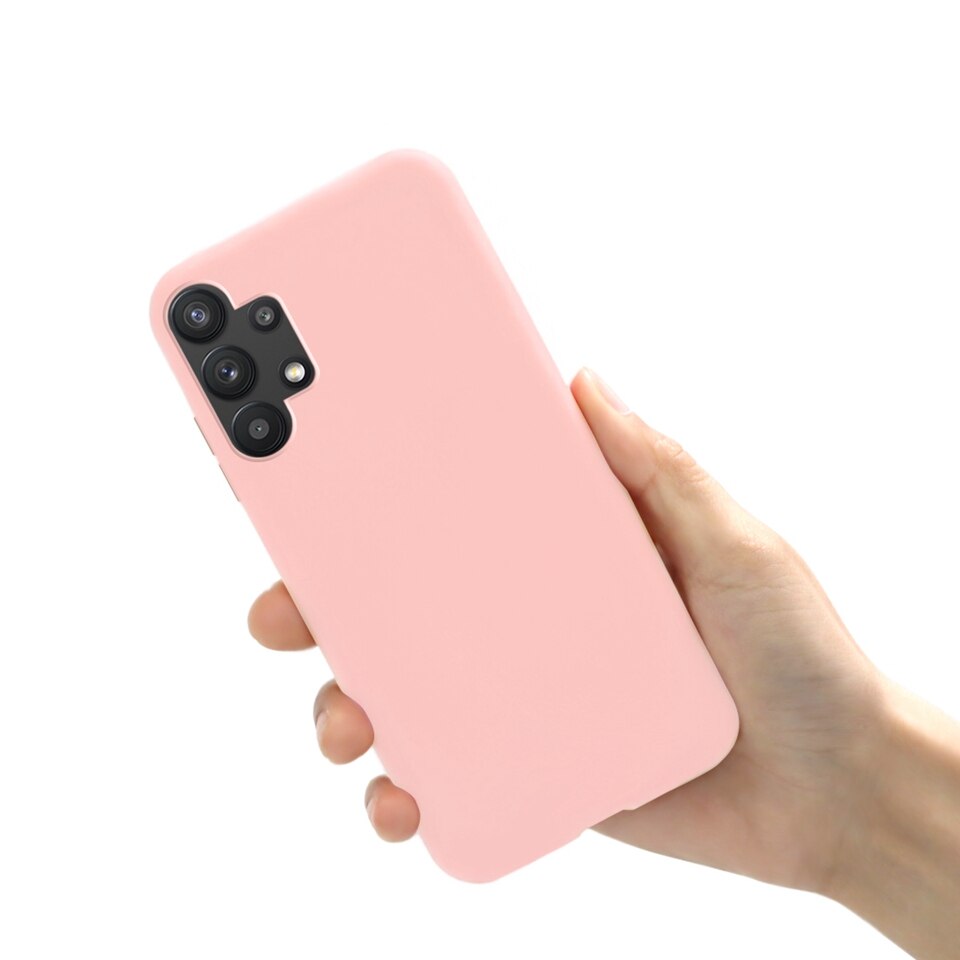 For Samsung Galaxy A32 4G Case Matte Candy Soft Coque For Samsung A32 5G A 32 4G Cover Protective Bumper Shell Galaxy SM-A326B: Samsung A32 4G / Light pink