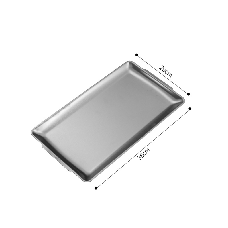 Silber Gold Edelstahl Servierteller Restaurant BBQ Spieße Sushi Tablett Großes flaches Tablett Lebensmittelaufbewahrungsplatten für sterben Küche: MULTI