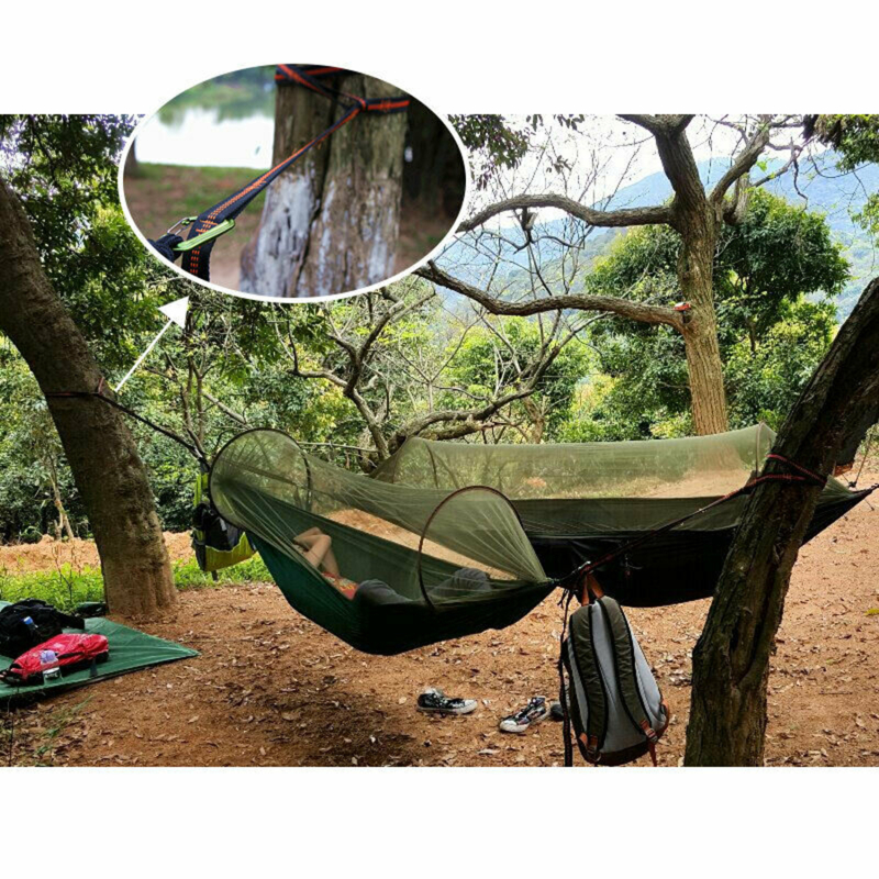 Sangles De hamac en Polyester, haute capacité De charge, 600lb, résistance à la rupture, corde De ceinture, 5 anneaux, 2 pièces