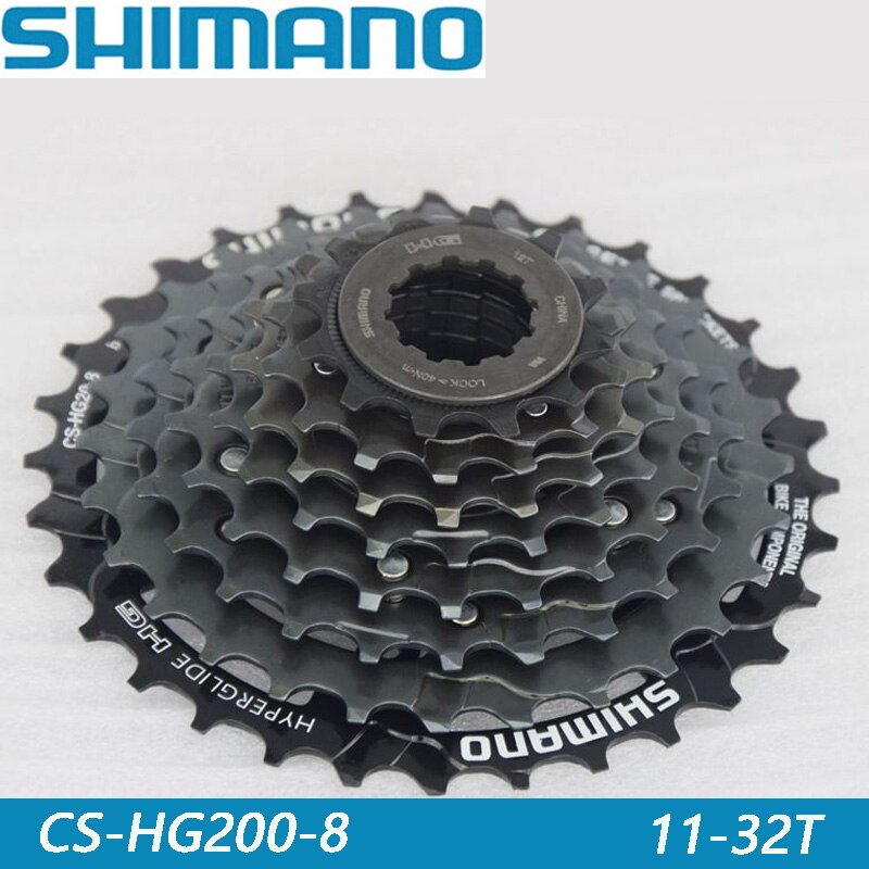 Shimano CS-HG20-8 Mtb Mountainbike Fiets 8 S Cassette Vrijloop 8 Snelheden Vliegwiel 11-32T Tanden Crankstel Fiets onderdelen 8 S/24S