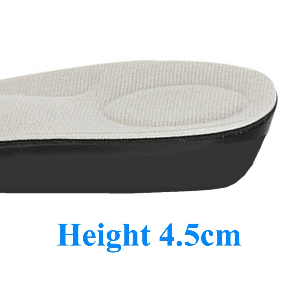 Semelle intérieure Invisible pour augmenter la hauteur, unisexe, 1.5-4.5cm, rehaussement du talon: Height 4.5cm / S EU 35-40