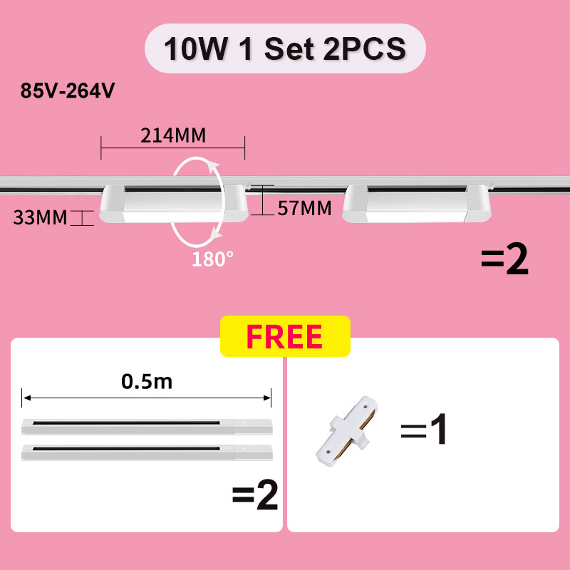 LED Track Light Set para decoração de casa, lâmpada de trilha magnética, iluminação Spotlight, loja de roupas, 85-264V, 20W, 30W: RGB / ROXO