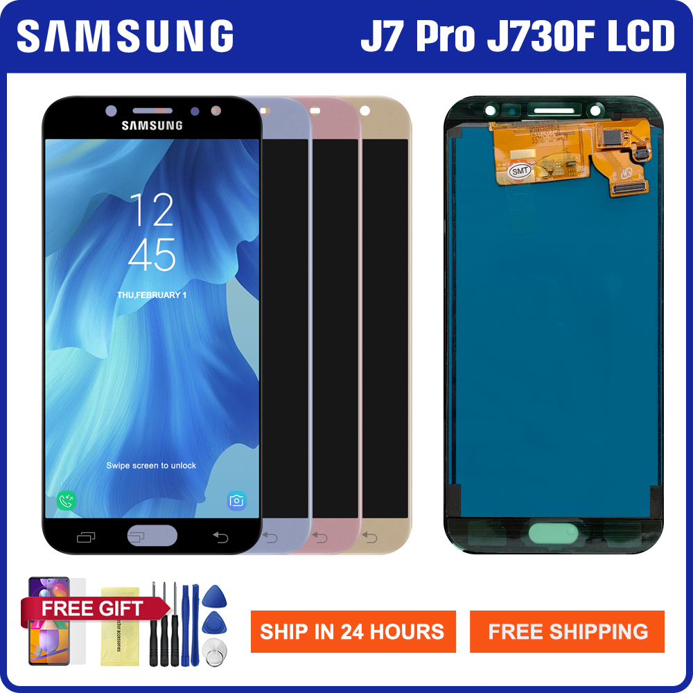 Pantalla Lcd TFT para móvil, piezas de digitalizador de pantalla táctil para SAMSUNG Galaxy J7 Pro, J730, J730F, J730GM/DS, J730G/DS