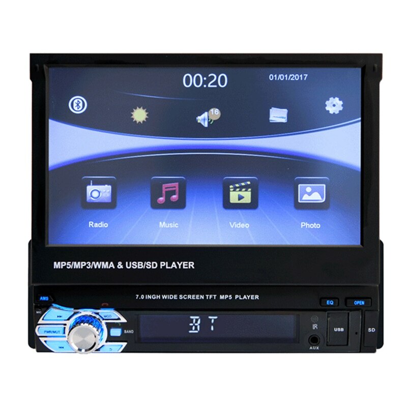 Car Electronics CD Support MP3 WMA WAV Car Radio Autoradio Aux Input Receiver Bluetooth Stereo Audio Player Multimedia