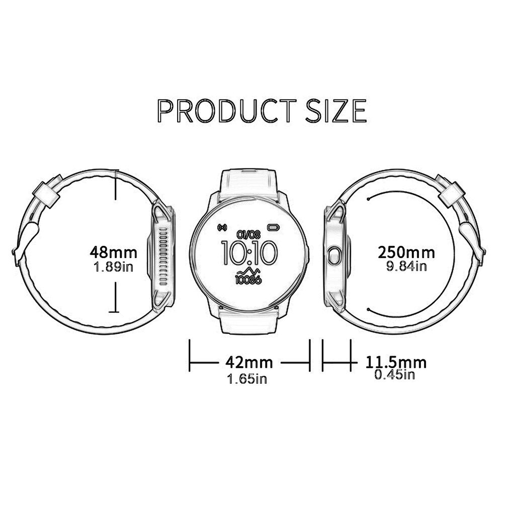 W9 Smart Bracelet Women Watch Sports Mode Sleep Time Monitor Heart Rate Monitor Full Touch Screen Waterproof