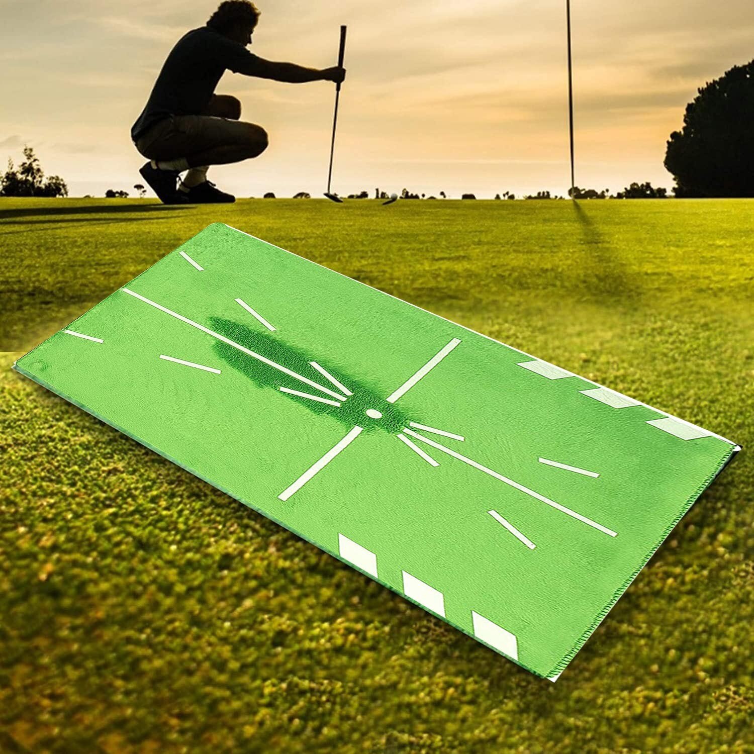 Outdoor Golf Training Swing Detection Mat Batting Golfer Garden Grassland Practice Training Equipment Mesh Aid Cushion Golf