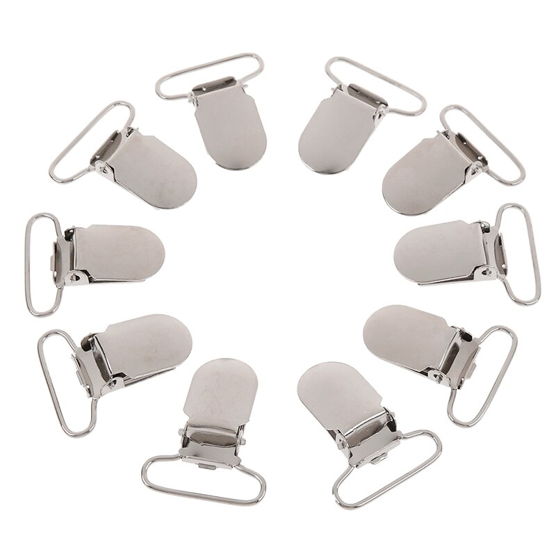 10 Stks/partij Metalen Haak Fopspeen Bretel Clips 25 Mm Voor Jas Kleding Accessoires 25 Mm