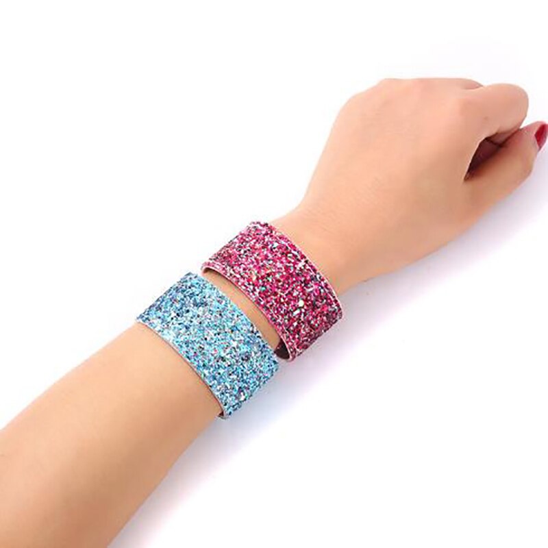 2Pcs Magic Sequins The Mermaid Reversible Sequin slap Bracelets bracelet for girls girl party favor Christmas