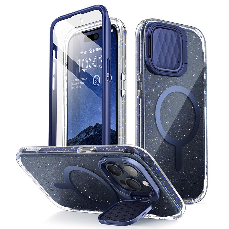 Voor Iphone 15 Pro Case 6.1 "I-BLASON Cosmo Mag Stijlvolle Full-Body Beschermhoes Met Ingebouwde Schermbeschermer Camerahoes: Donkergrijs