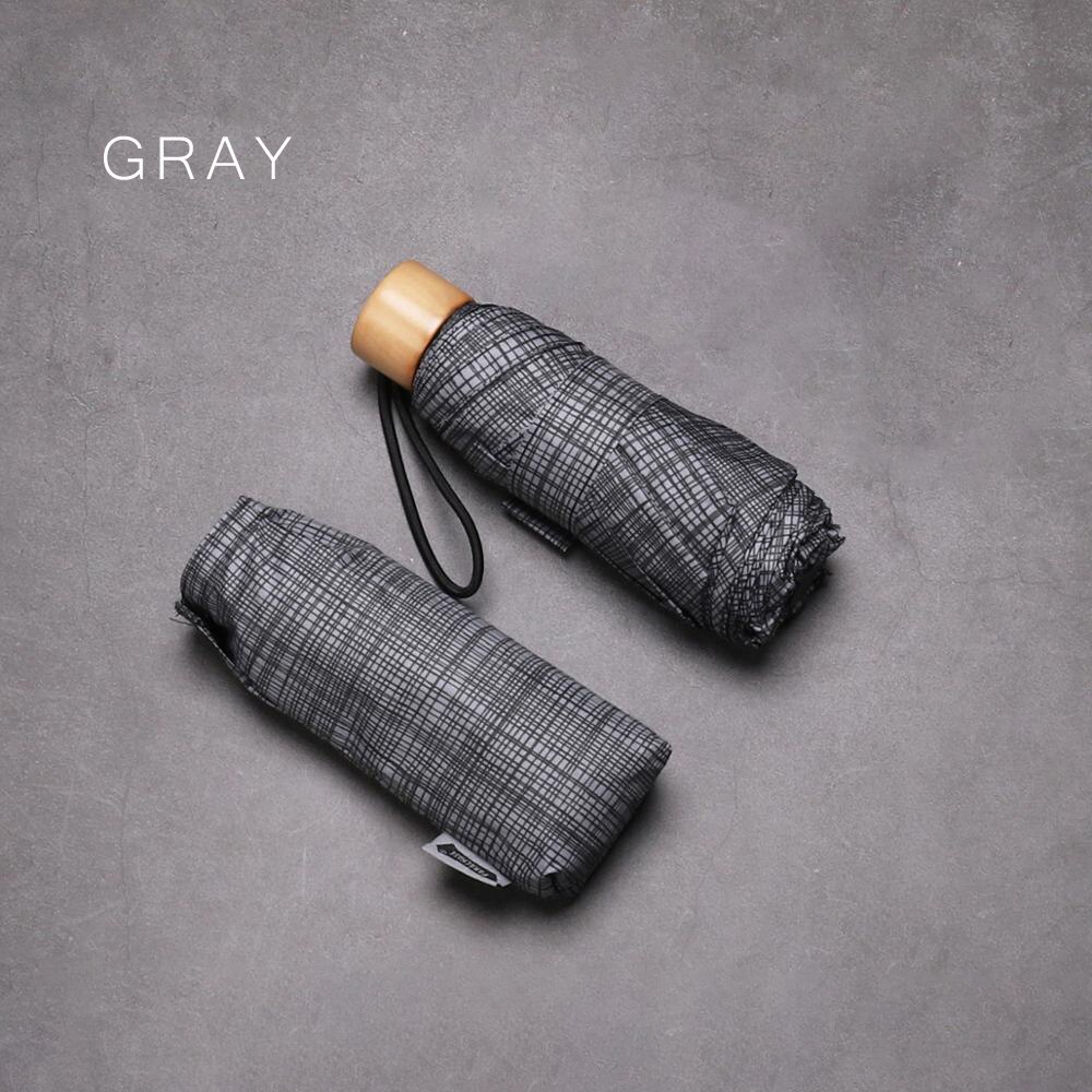 Parachase Sonnenschirm Männer Mini Tasche Klar Regenschirme Regen Frauen Anti UV 8K Winddicht Regenschirm Ahorn Holz Griff Sonnenschirm: grau