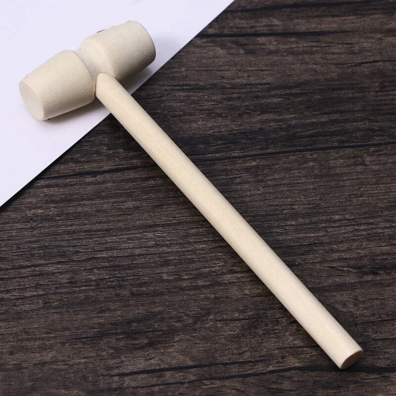 30Pcs Wooden Hammer Lobster Shellfish Crab Hardwood Mallet Gavel Toy for Boys Girls Leather Craft Jewelry Making