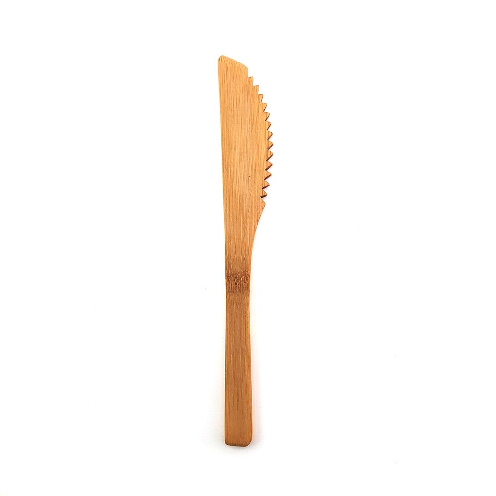 3 stk bambus bestik sæt bestik sæt partysu stil bandage spænde bordservice bestik kniv gaffel ske 0 spild spisestel: 1pc bambus knive