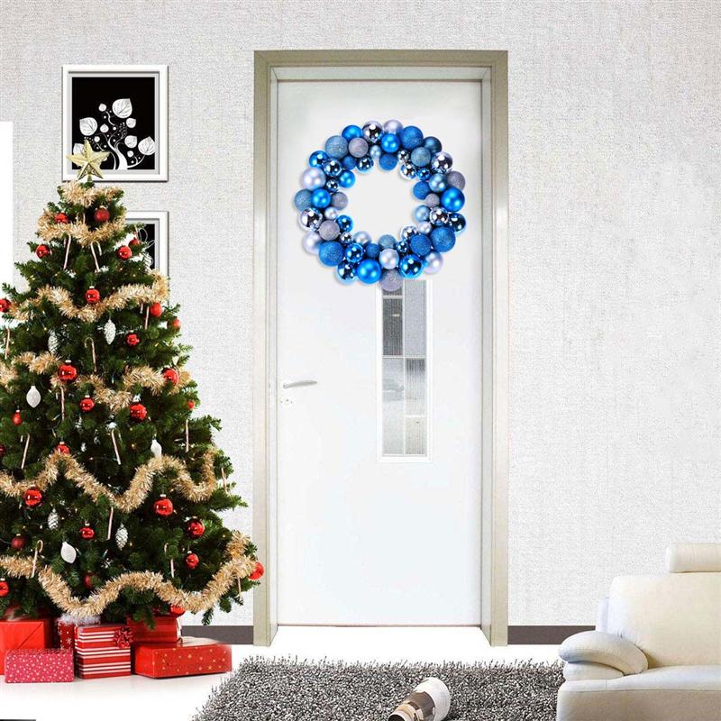55 stk nyeste julekule krans vakker jul krans dør vegg krans dekorasjon ornament krans xmas dekor dør a35