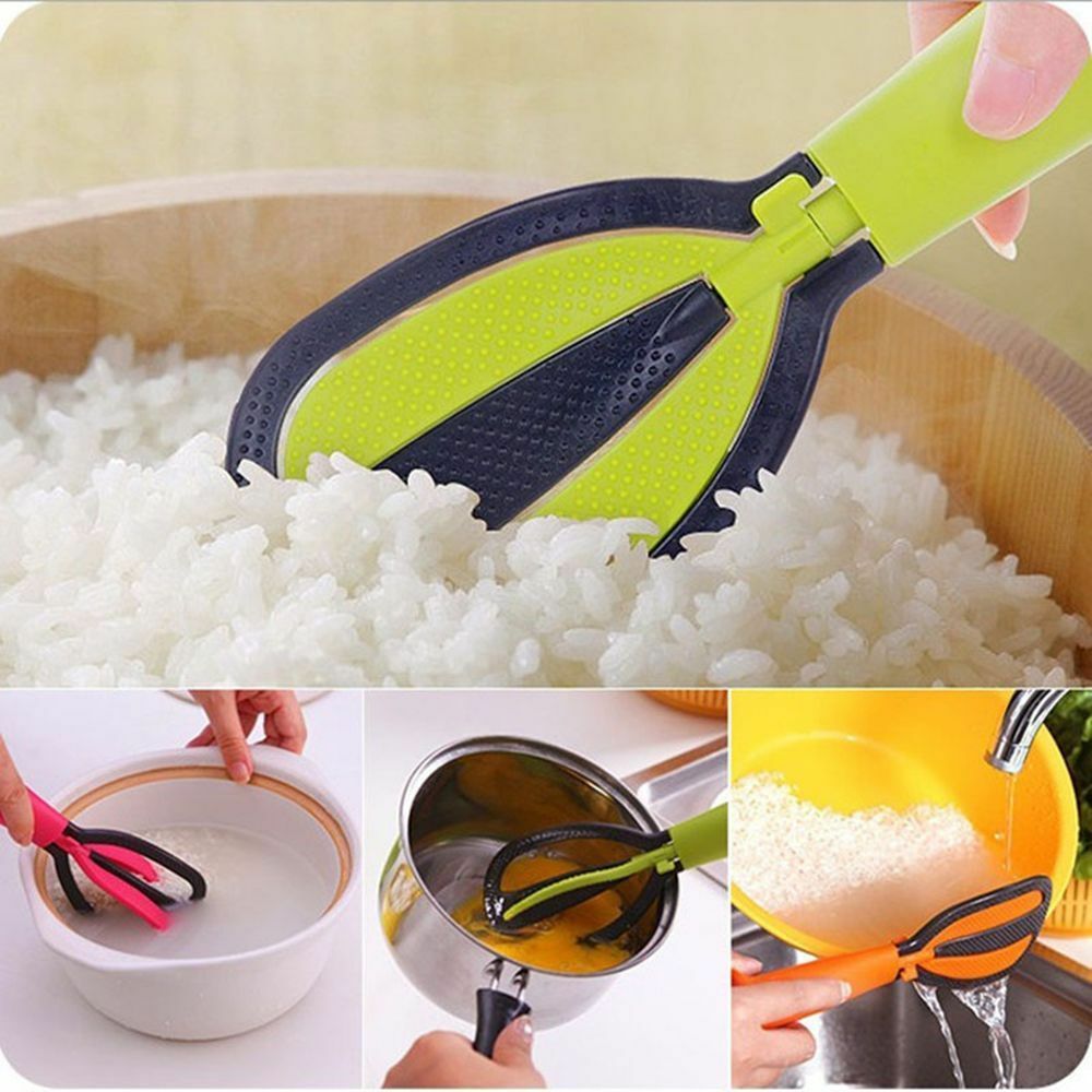 2 In 1 Multifunctional Rotating Kitchen Gadget Vertical Revolving Egg Beater Non-stick Rice Spoon Economic Cooking Tools